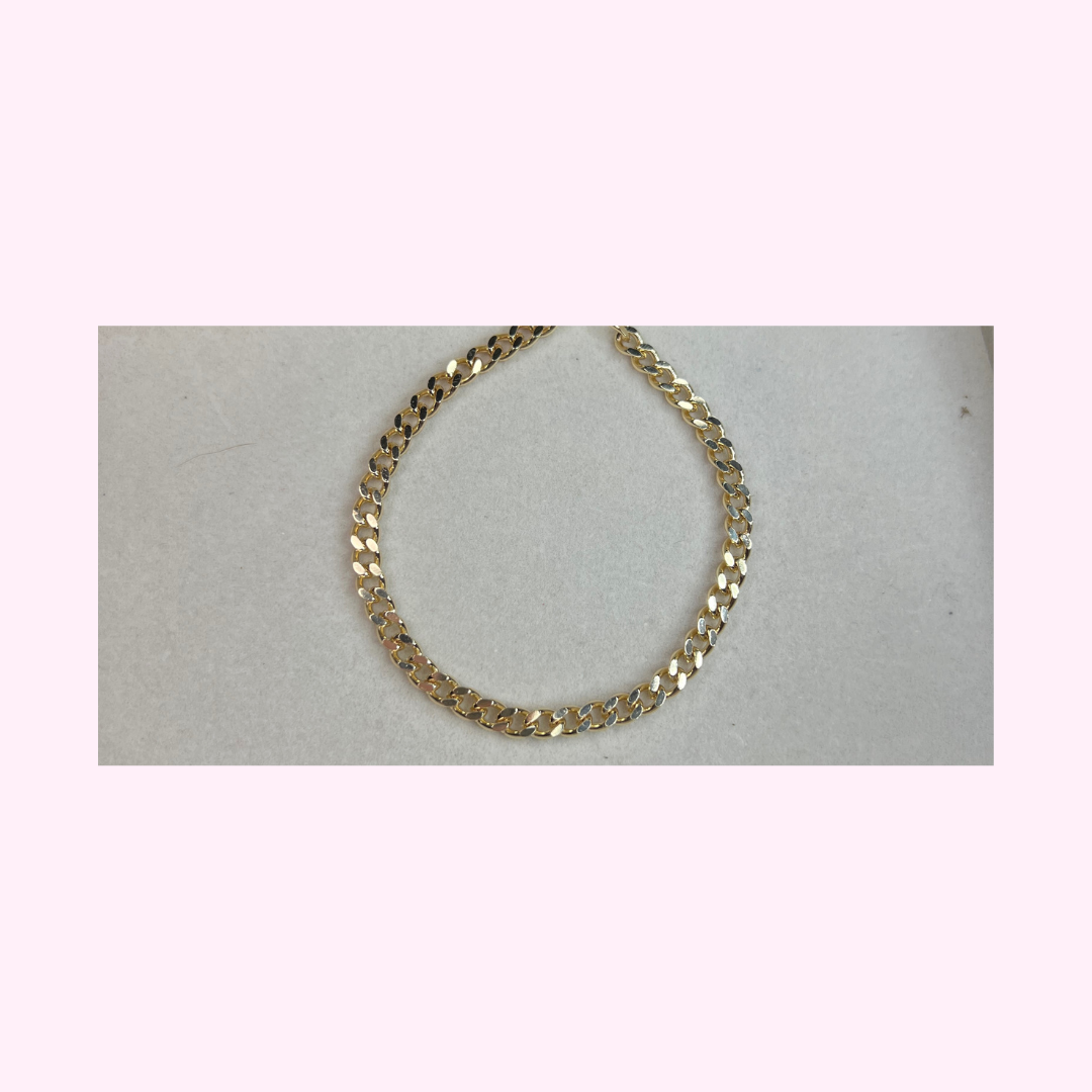 Small Gold Cuban Curb Bracelet