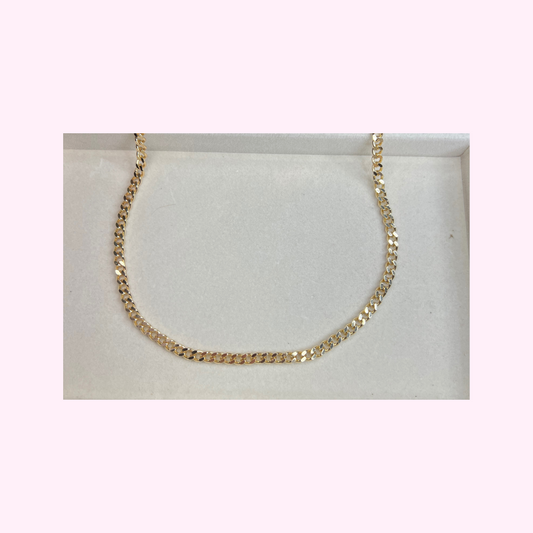 Small Gold Cuban Curb Necklace