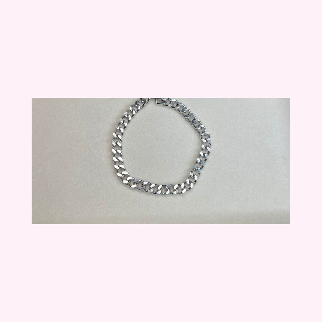 Chunky Silver Cuban Curb Bracelet