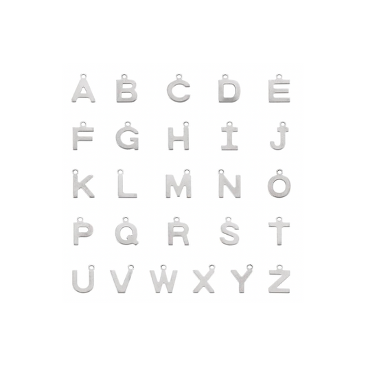 Silver Initial Charm