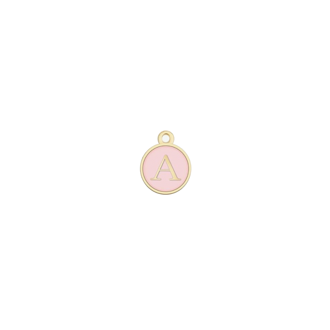 Pink Initial Charm