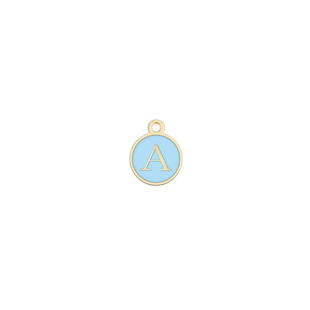 Blue Initial Charm