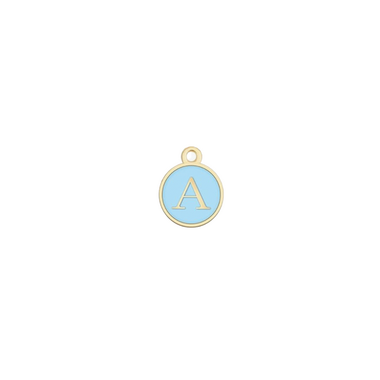 Blue Initial Charm