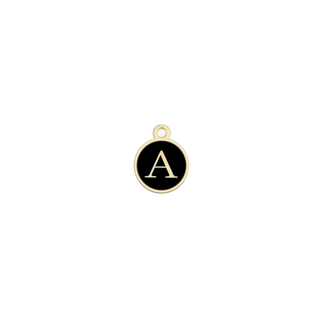 Black Initial Charm