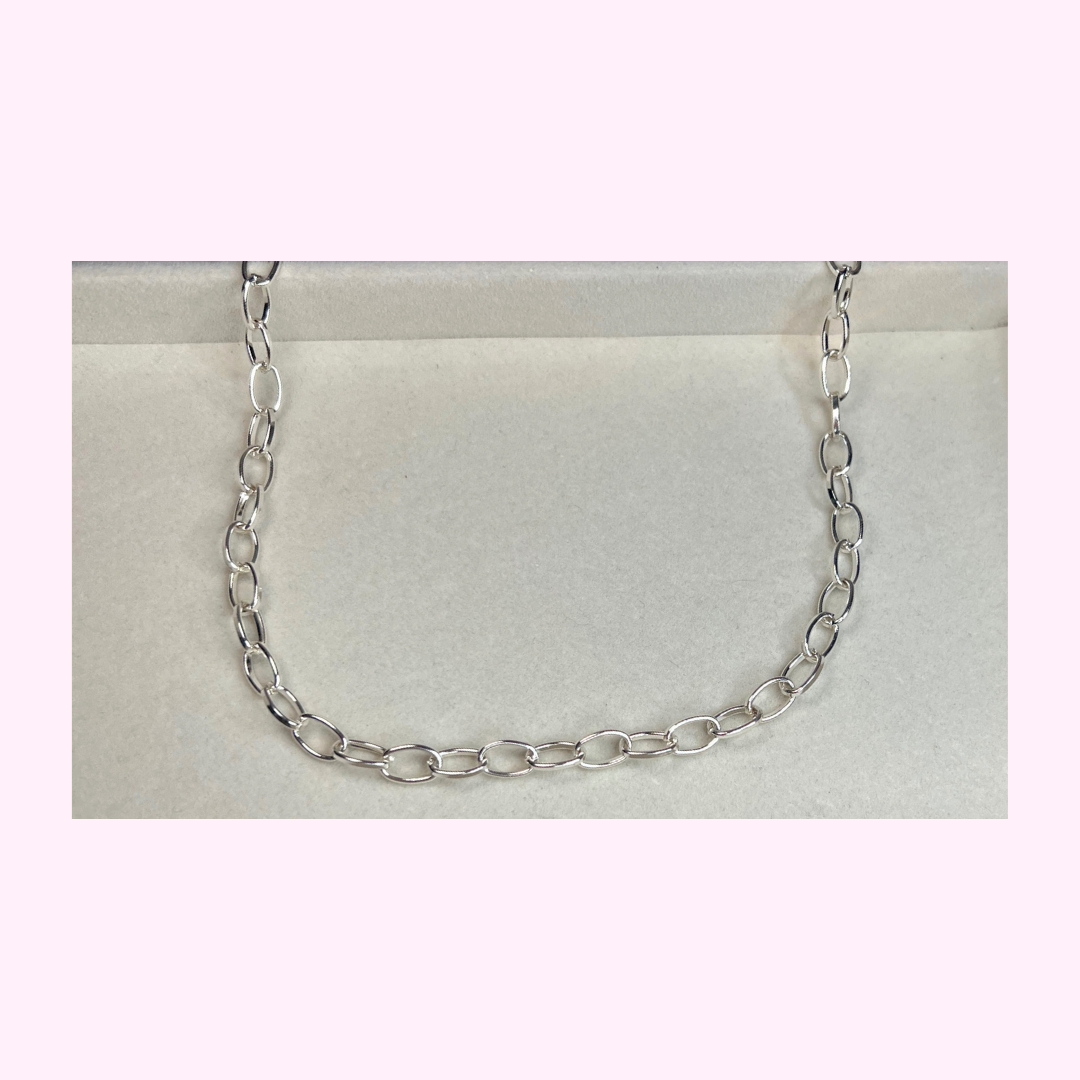 Silver Rolo Chain Necklace